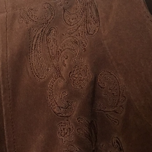 Embroidered Suede coat - Picture 3 of 4